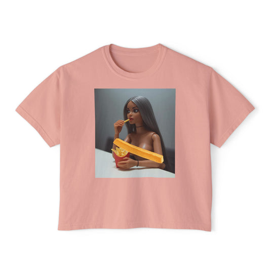 Eating Fries Boxy Tee | Photo Print