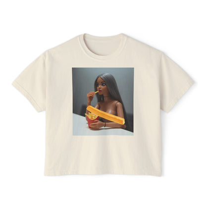 Eating Fries Boxy Tee | Photo Print