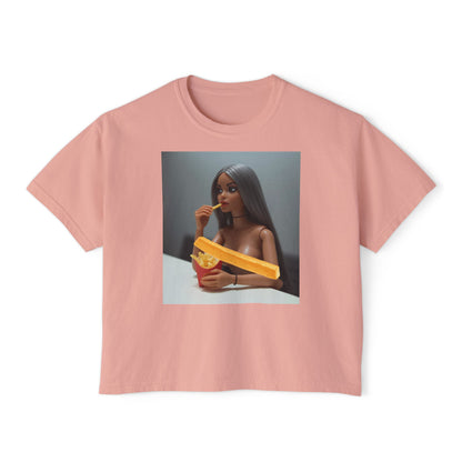 Eating Fries Boxy Tee | Photo Print