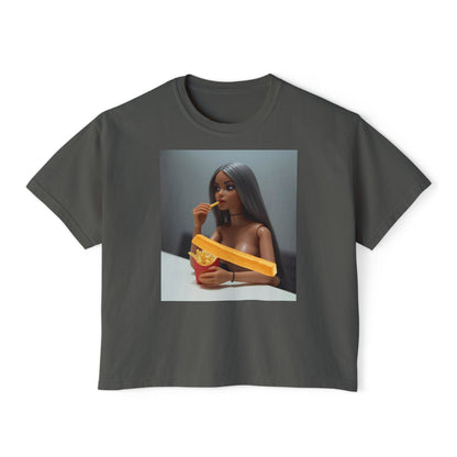 Eating Fries Boxy Tee | Photo Print